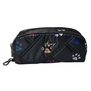 Lug Bobsled‎ XL Black Paw Print Cosmetic Make-up Bag Pouch
